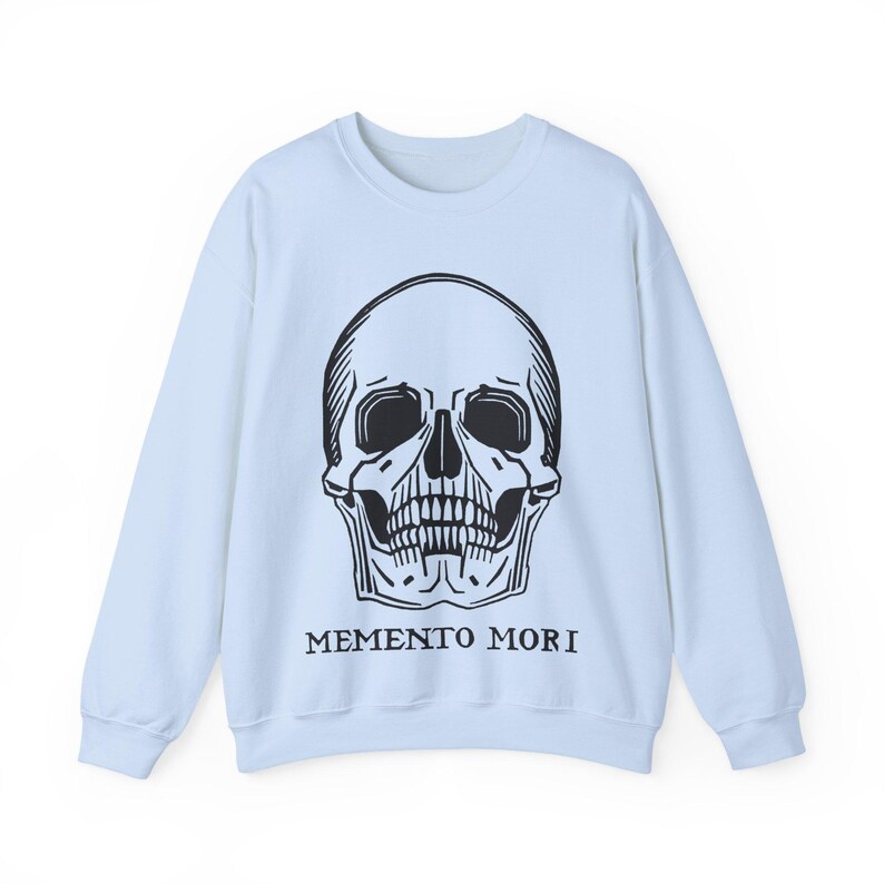 Memento Mori Skull Shirt Gothic Aesthetic Tee Hoodie Vintage Skull Graphic Unisex T-Shirt Dark Academia Goth Gift image 12