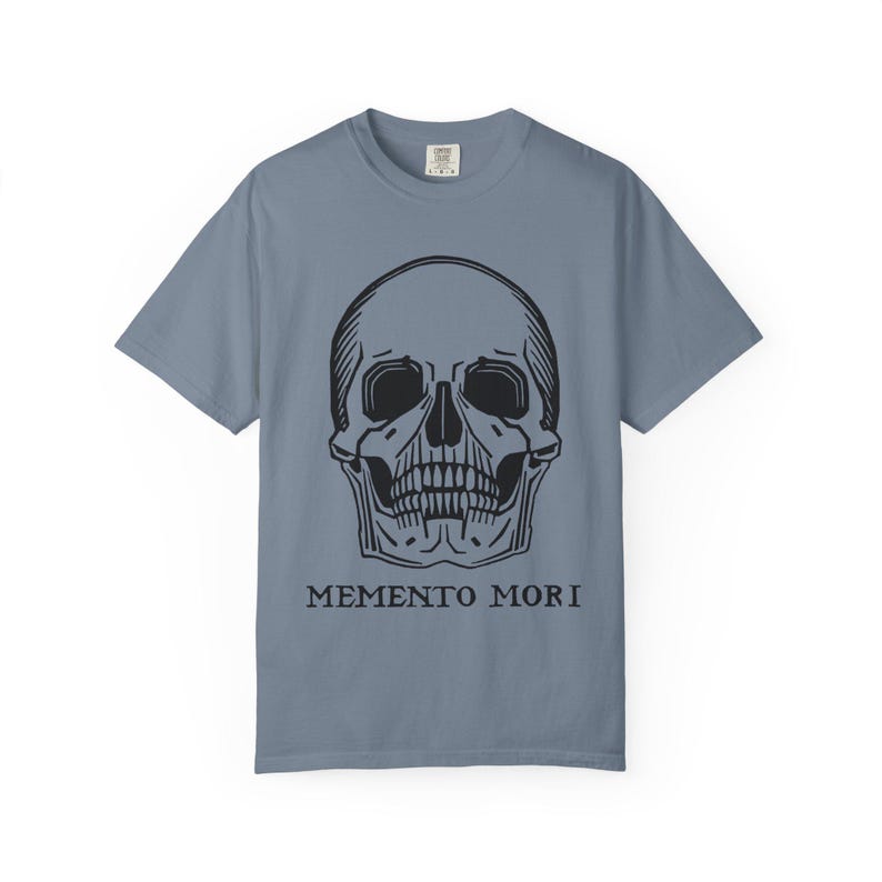 Memento Mori Skull Shirt Gothic Aesthetic Tee Hoodie Vintage Skull Graphic Unisex T-Shirt Dark Academia Goth Gift image 7
