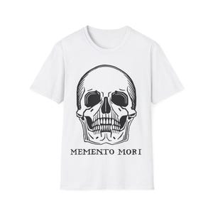 Memento Mori Skull Shirt Gothic Aesthetic Tee Hoodie Vintage Skull Graphic Unisex T-Shirt Dark Academia Goth Gift image 15