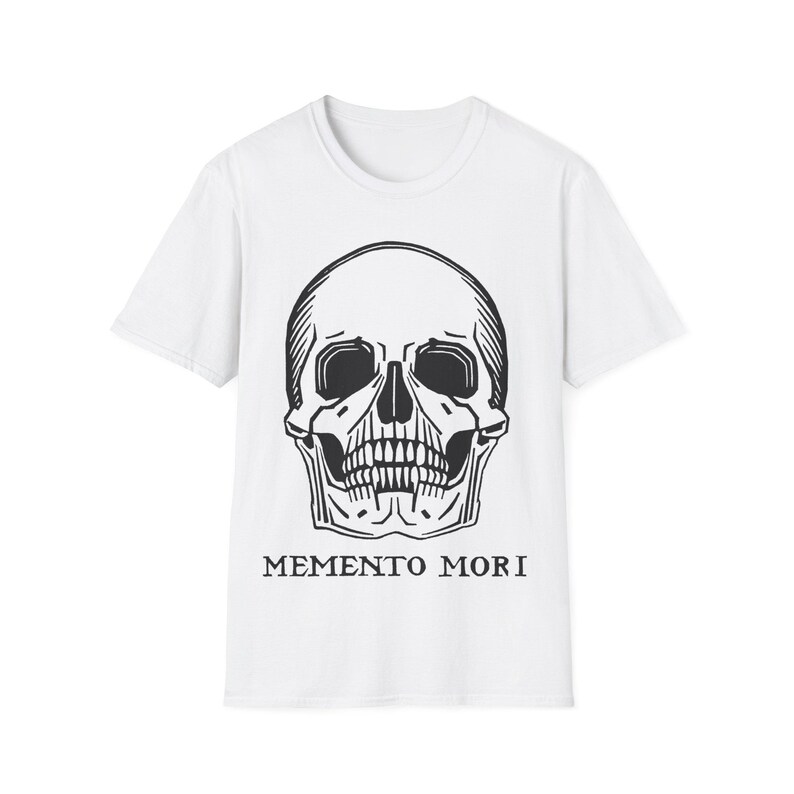 Memento Mori Skull Shirt Gothic Aesthetic Tee Hoodie Vintage Skull Graphic Unisex T-Shirt Dark Academia Goth Gift image 15