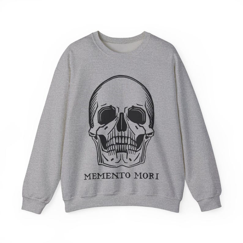 Memento Mori Skull Shirt Gothic Aesthetic Tee Hoodie Vintage Skull Graphic Unisex T-Shirt Dark Academia Goth Gift image 11