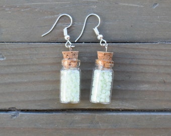 Glow in The Dark Potion Bottle Earrings