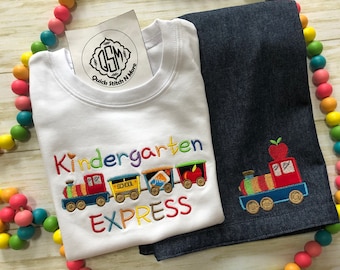 First Day of School Top, Kindergarten Top,  Boy Kindergarten outfit, Back to school outfit