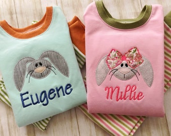 Personalized Kids Easter pajamas, Easter Bunny Pajamas for Girls Boys Baby Toddler, Matching Siblings Easter Pajamas, Easter Gifts