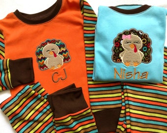 girls thanksgiving pajamas