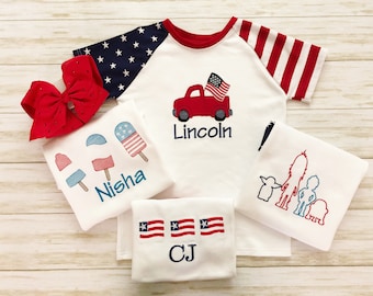 Kinder patriotische Shirt, 4. Juli Shirt für Kind Baby Kleinkind, Mädchen Popsicles 4. Juli Shirt, jungen Flagge Stern Spangles Shirt Geschwister passende