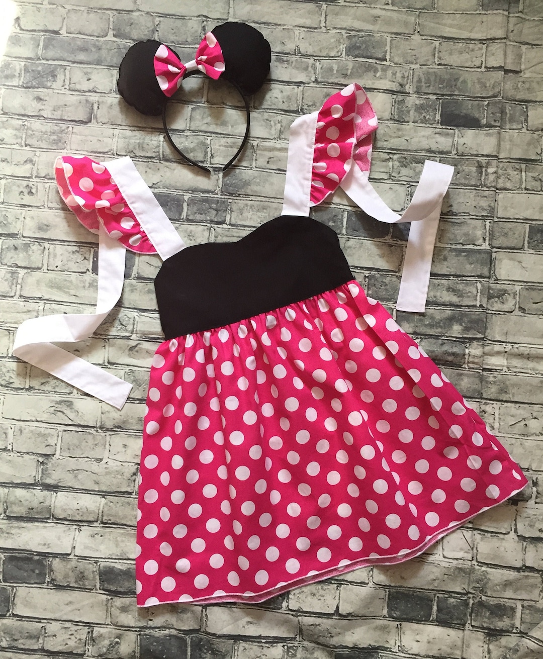 Minnie Mouse Inspired Ball Gown - Pink & Gold