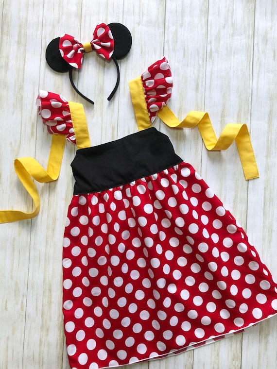 Buy Minnie Mouse Inspired Dress, Mouse Birthday Party Dress, Minnie  Halloween Costume Dress , Red Polka Dot Dress, Disney Trip Dress Online in  India - Etsy