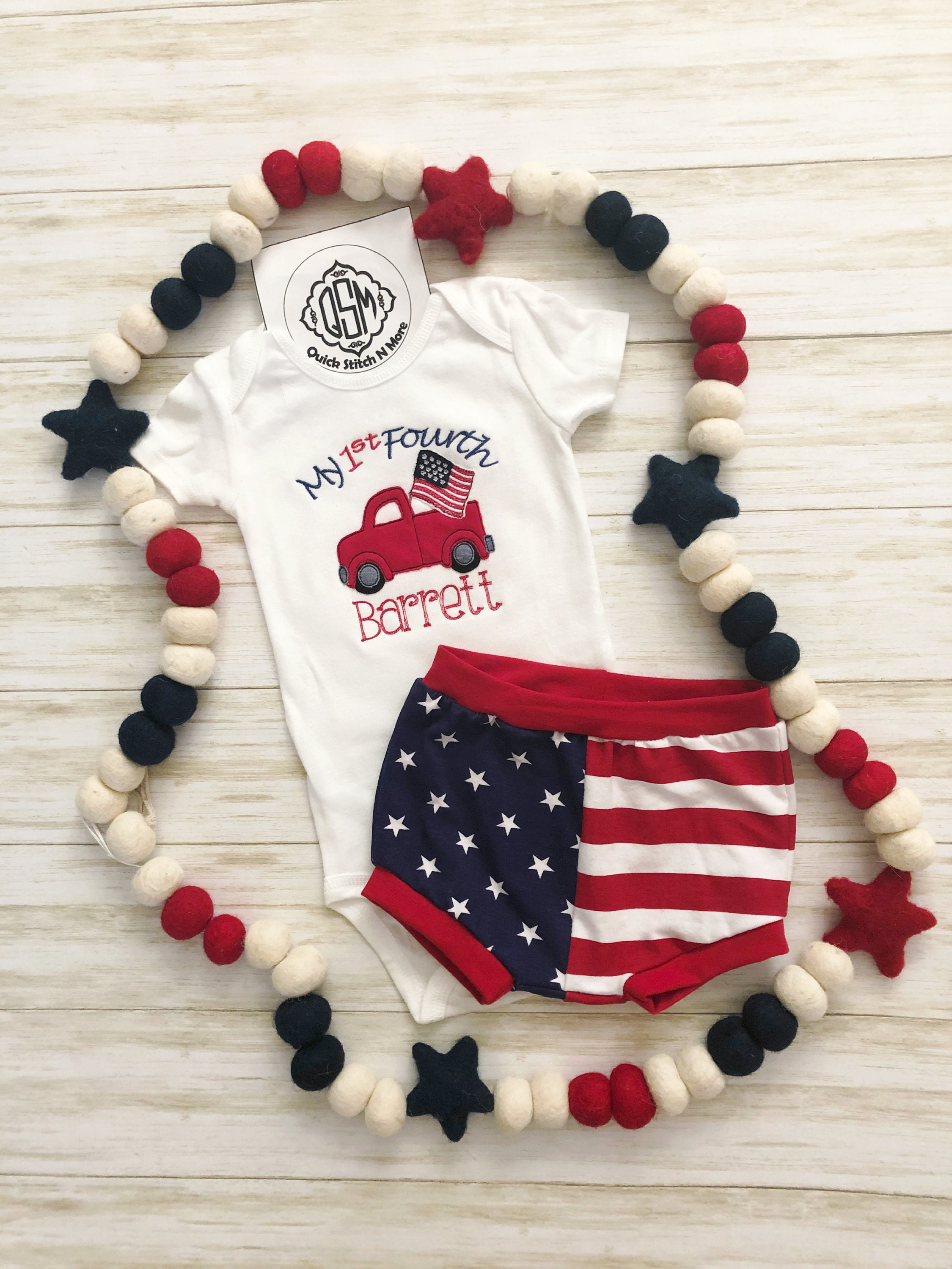 Newborn boy 4th shop of july outfits