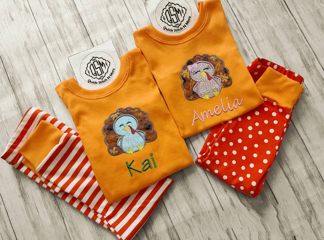 Thanksgiving pajamas baby girl sale