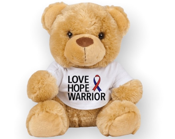 The Thalia-Beau Bear -CHD/Heart Awareness Teddy Bear - Love, Hope, Warrior