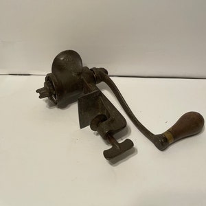 Vintage KEYSTONE Meat Grinder Table Mountable Metal Food Grinder