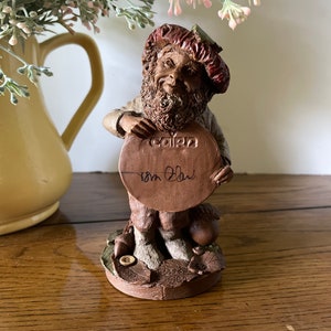 Vintage Thomas Clark Gnome, &quot;Button&quot; 1985, Cairn, Signed/Engraved Sculpture, Cairn Studios LTD.