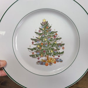 Vintage EschenBach Bavaria-kerstboom 12&quot; hakbord rond geklets,