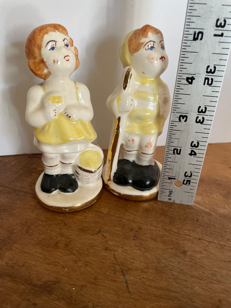 Vintage Ceramic Boy and Girl Figurines - Etsy