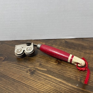 Vintage Red Handled Knife or Scissor Sharpener