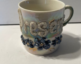 Antique German Victorian Lustre Decorated Cup used for Souvenir Gift Trade