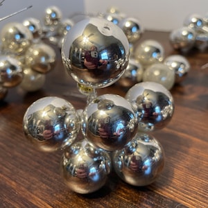 Vintage 1 Bundle of 6 small Mercury Glass Ornaments