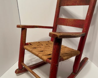 Toddlers Rocking Chair Red - Etsy