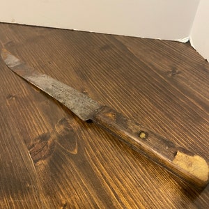 Vintage Hammer Forged Kitchen Knife Made in the USA, Primitve Handmade Knife, Farmhouse Hammer Forged Knife, Kitchen Tools,