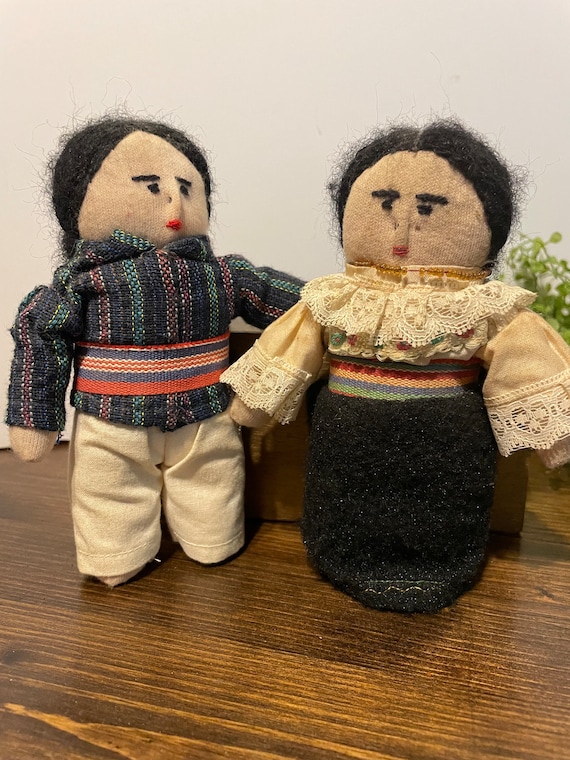 Vintage Set of Guatemalan Dolls Handmade Dolls - Etsy