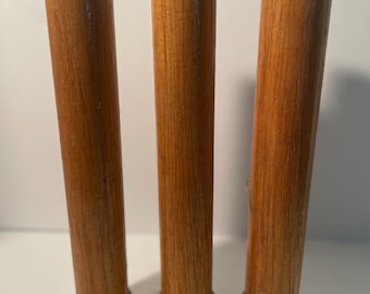 1 Wood Antique Bowen Hunter Wooden Spool Bobbin Textile Industrial 12 inches long This Listing For 1 Spool