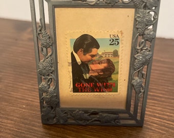 Gerahmter Vom Winde Verweht gerahmter Stempel Vivien Leigh Scarlett O'hara Film Memorabilia Mini Rahmen Ungewöhnliche Andenken