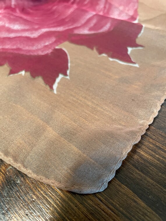 Beautiful Hand Rolled Chiffon Scarf 100% Polyeste… - image 3