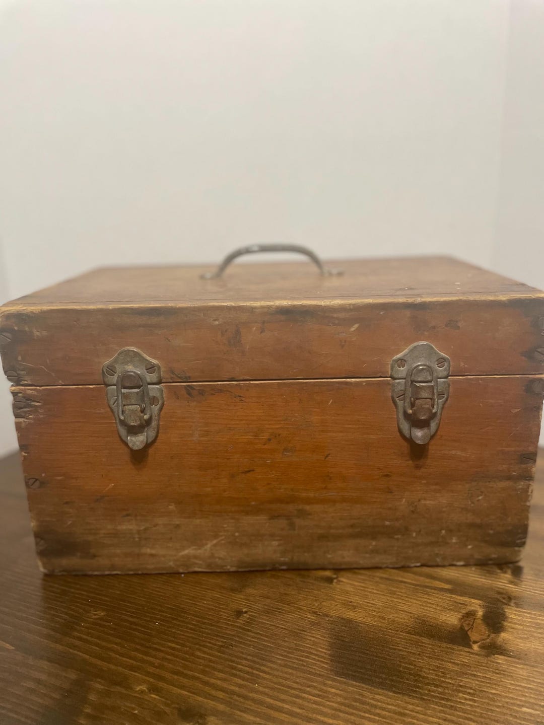 Rustic Wood Storage Tool Box Made in 19th or Early 20th Century ...