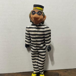 Vintage 1976 McDonald’s Hamburglar Prison Character Toggle Head Action Figure