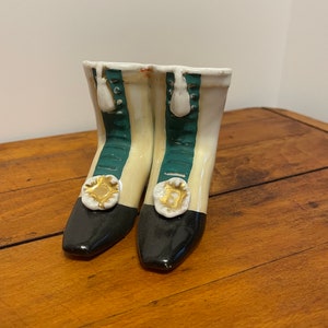 Vintage Victorian Ceramic Boots Collectors Item
