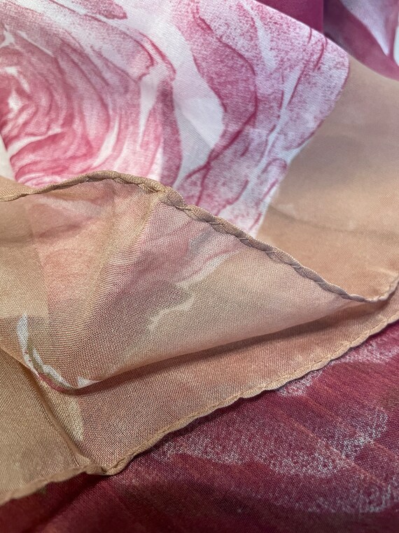 Beautiful Hand Rolled Chiffon Scarf 100% Polyeste… - image 4