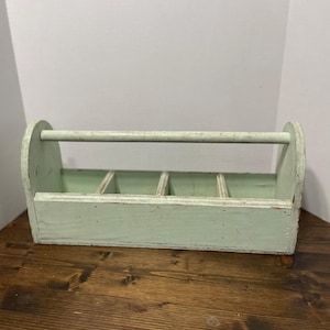 Vintage Farmhouse Wood Berry box toolbox gathering box planter storage rustic home decor