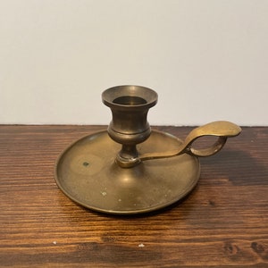 Brass Tapered Candle Holder Vintage Farmhouse Home Decor