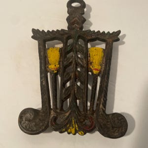 Vintage Cast Iron Broomstick Trivet