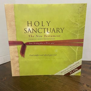 Holy Sanctuary Das Neue Testament 15 CD Set NLT Dramatic Audio Bibel & 30-Tage-Spiritueller Plan nie benutzt