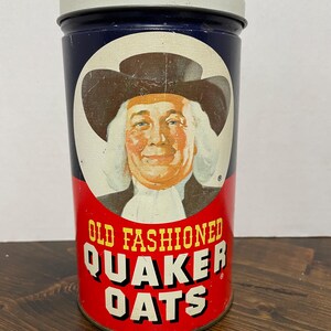 Quaker Oats Vintage Limited Edition Collectible Tin Early 1980s Old Fashioned Quaker Oats