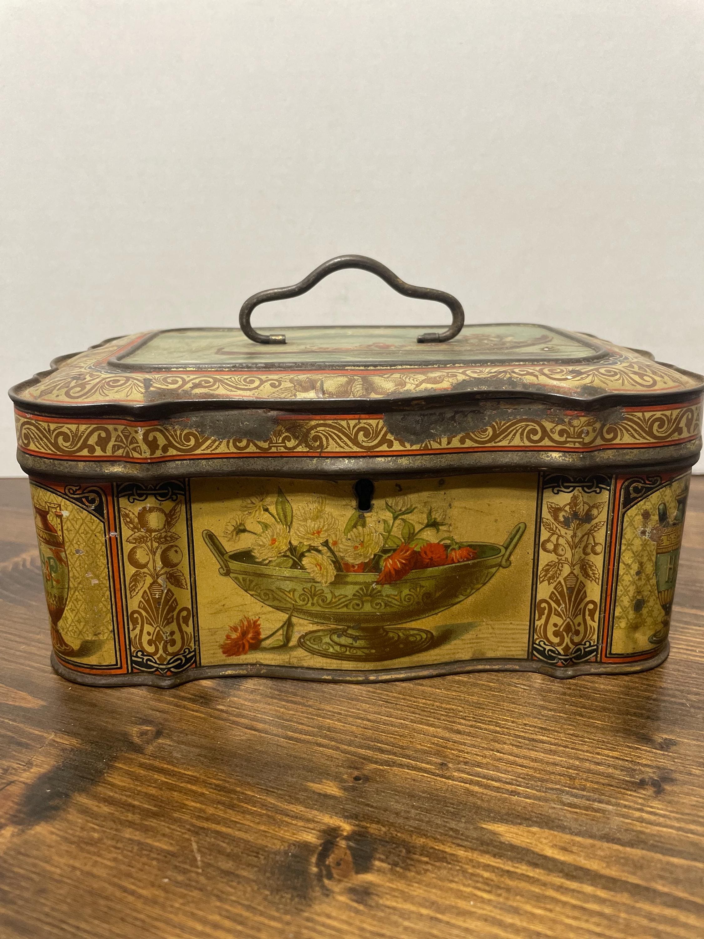 イギリス アンティーク huntley and palmers ビスケット缶 Huntley Palmers Tin - Etsy