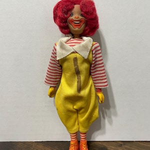 Vintage 1976 Ronald McDonald Toggle head doll made by Remco, part of the McDonaldland Characters