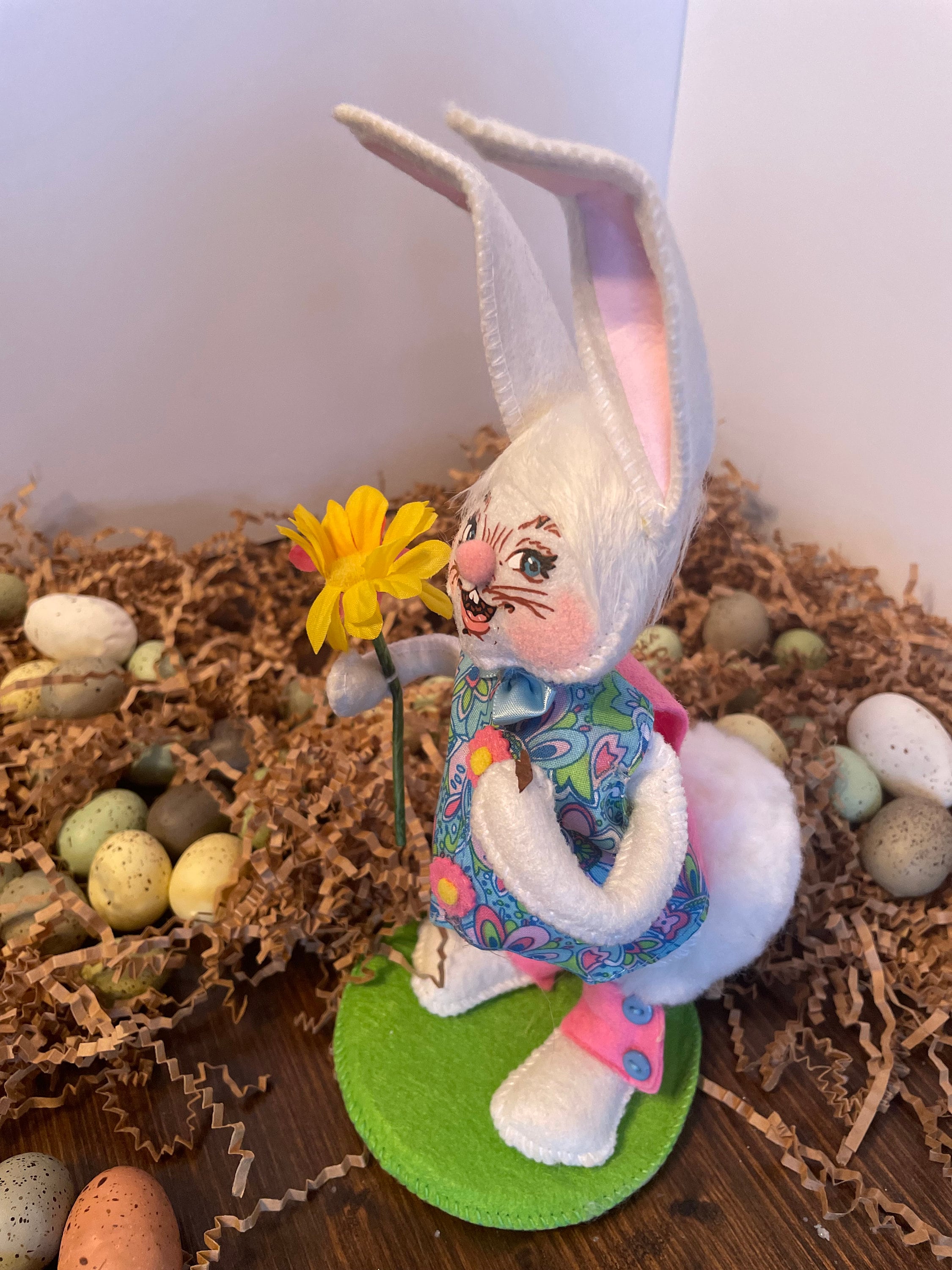 Vintage Annalee Plush Easter Bunny With Fancy Vest 9 Inches Tall ...