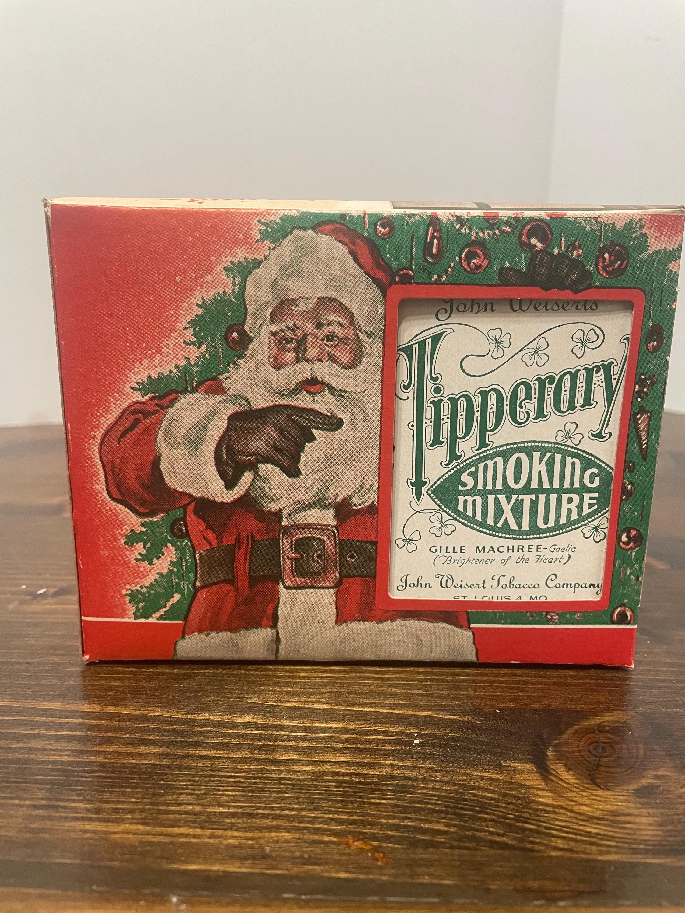 RARE NOS! Vintage John Weisart’s TIPPERARY Smoking Mixture Christmas Gift  Pack, Complete Set of 6 Boxes, Santa Tobacciana 1940s