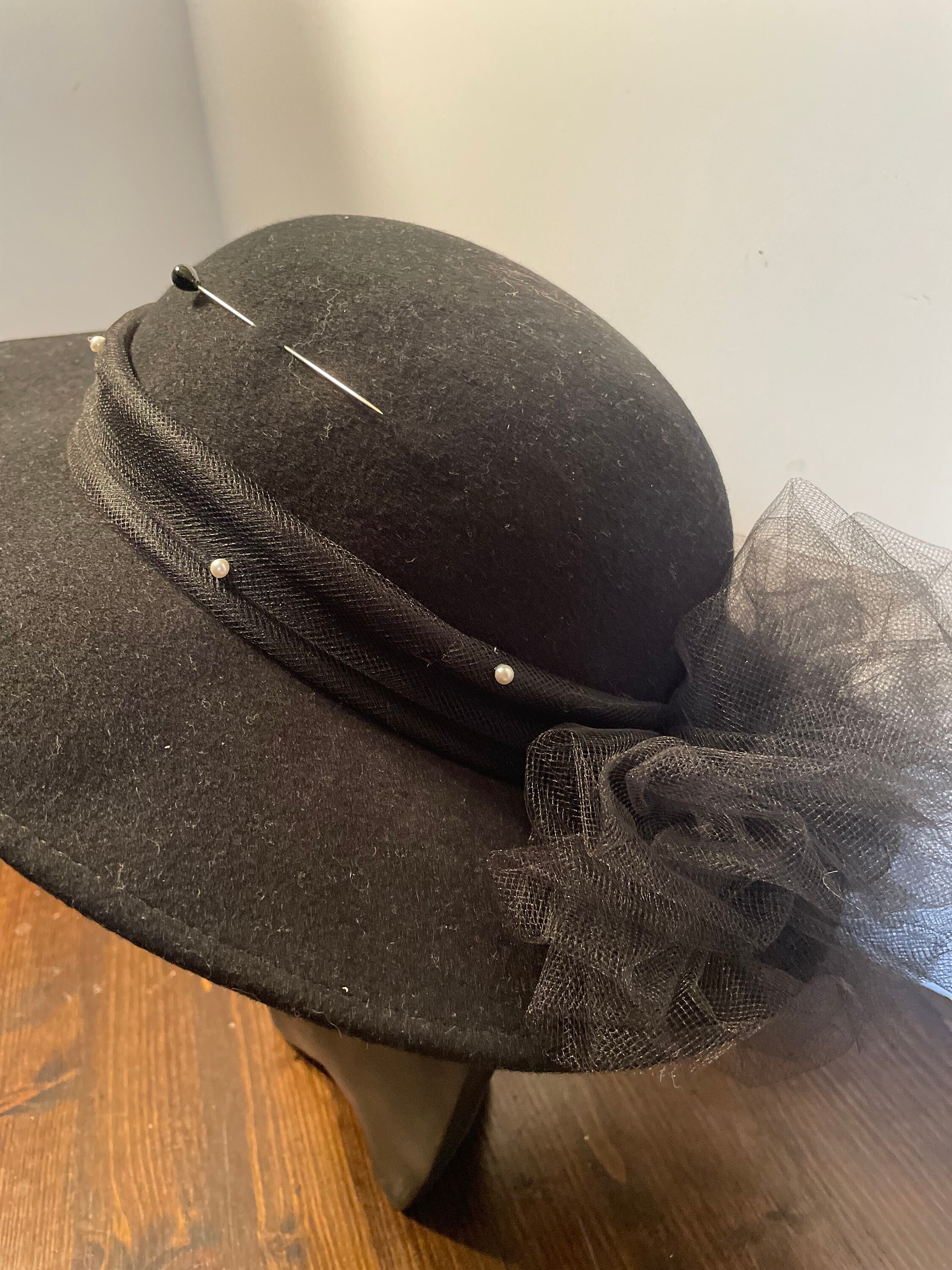 Vintage Wide Brim Doeskin Felt Hat Bollman Ht Co. - Etsy display picture 1