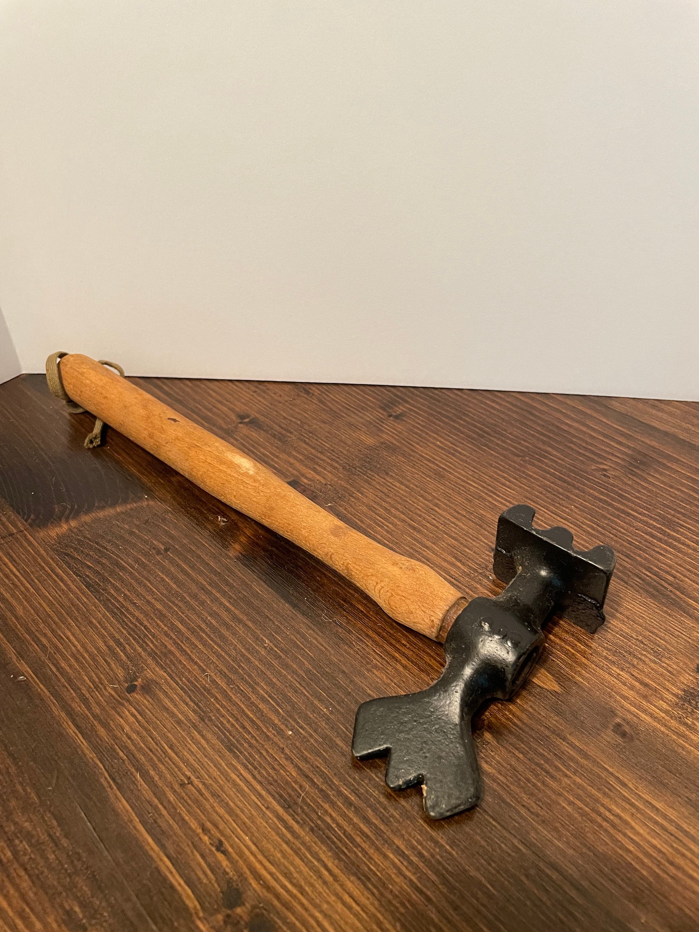 Antique Vintage Treenware Wooden Meat Tenderizer Mallet Farmhouse