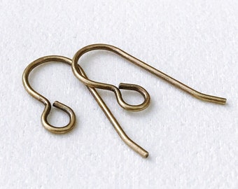 Hook Ear Wires material DIYFrench Hooks Earring 50pcs 50mm Raw Brass Earrings Hooks with Ball