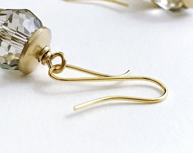 16 Mm Gold Plated Fish Hook Earring Wires. Small Delicate French Hook