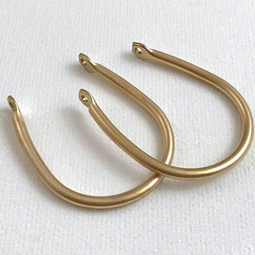 Heavy Hammered Horseshoe. Hoop Earring Component. Open Wire Etsy