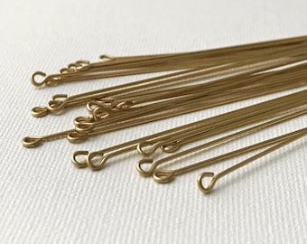22guage 2 inch long 250 pcs of Antiqued Brass Eye Pin