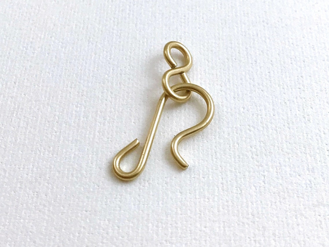 6 Sets Large Brass Hook & Eye Set. Artisan Style Jewelry Etsy