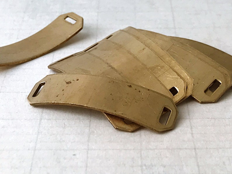 Vintage Brass Blanks 13/8 35 Mm Stamped Tags ID Etsy