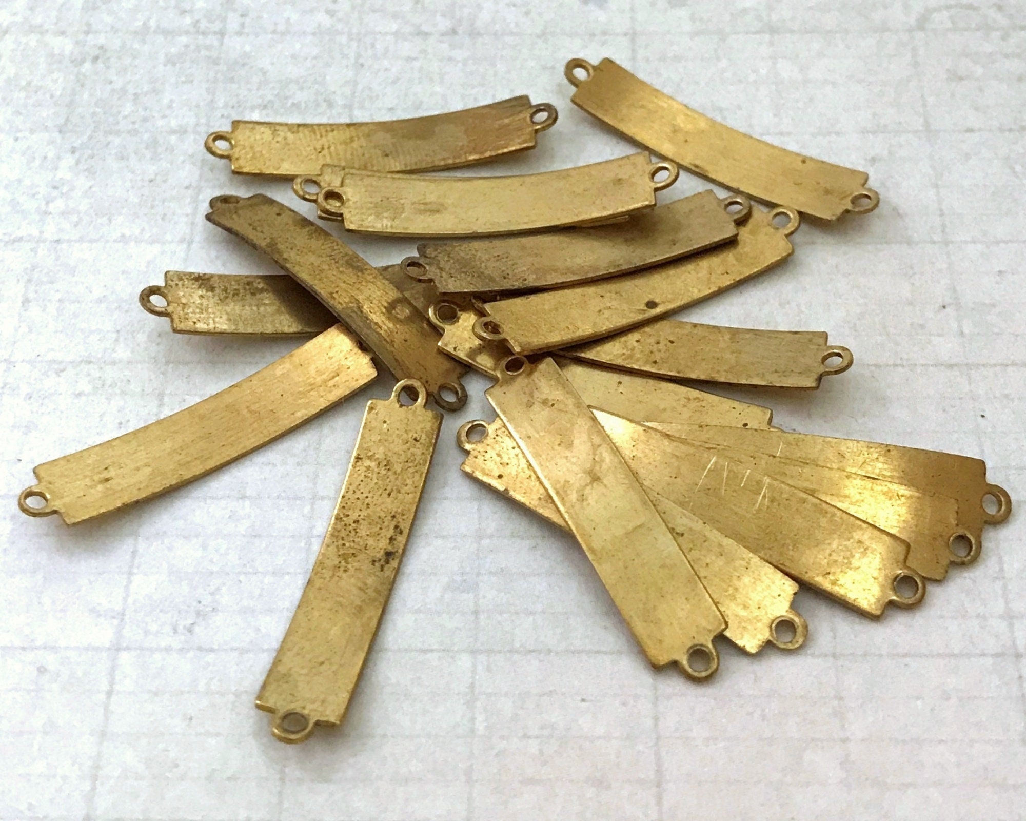 20 Vintage Brass Tags. 1 x 20 G Small Metal Name Plates Etsy